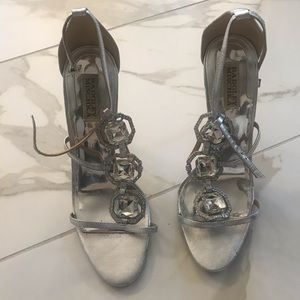 Badgley Mischka Harvey II Evening Sandal in Silver